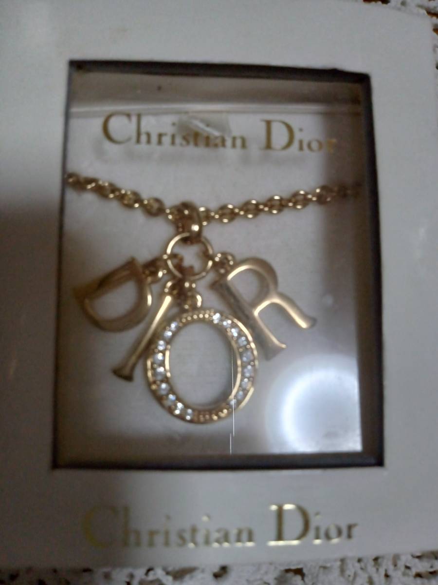 希少★Christian Dior★クリスチャン・ディオールスワロスキーネックレス♪の画像1