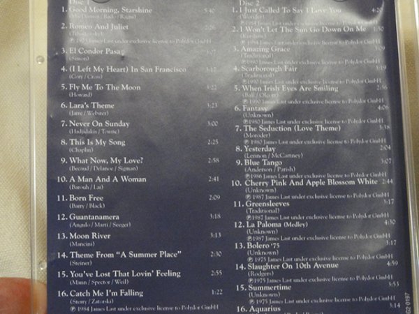 CD 2枚組　ジェームス・ラスト 「 Seduction 」　有名アルバムでない同タイトル　James Last_画像3