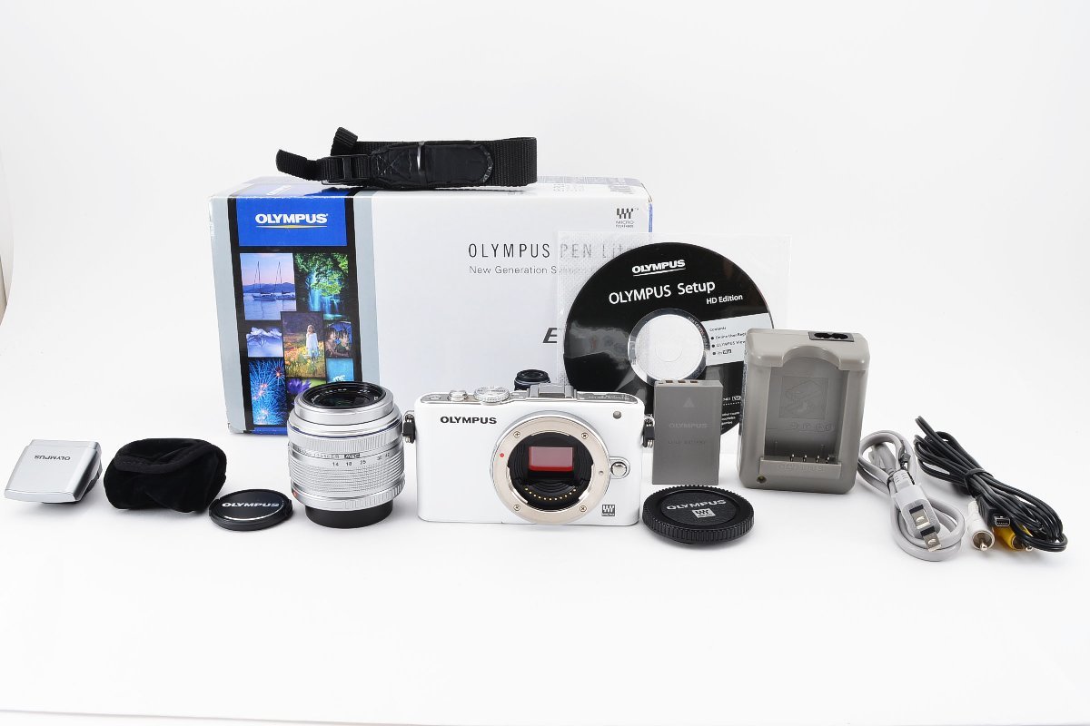 激安/新作 Olympus E-PL3 バッテリー付き 充電器 CD-R ストラップ