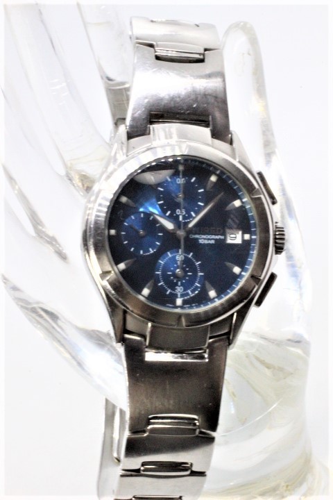 【SEIKO】WIRED CHRONOGRAPH 7T92 10BAR STAINLESS STEEL MOVEMENT JAPAN 中古品時計 電池交換済み 23.7.16_【SEIKO】WIRED CHRONOGRAPH 7T92 10BAR