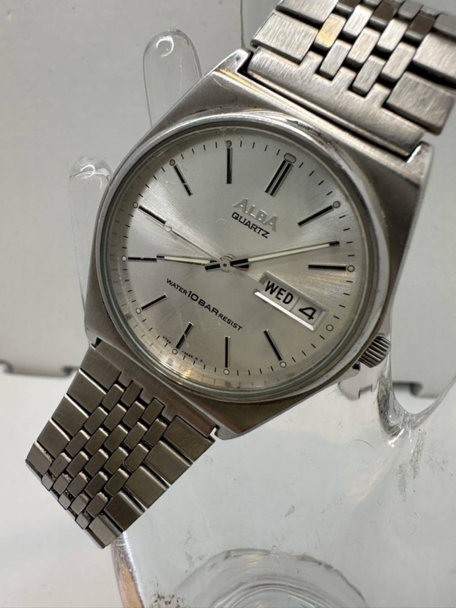 【SEIKO 】ALBA メンズ腕時計 V743-8A10 中古品　電池交換済み　稼動品　わけあり　24-1_画像1
