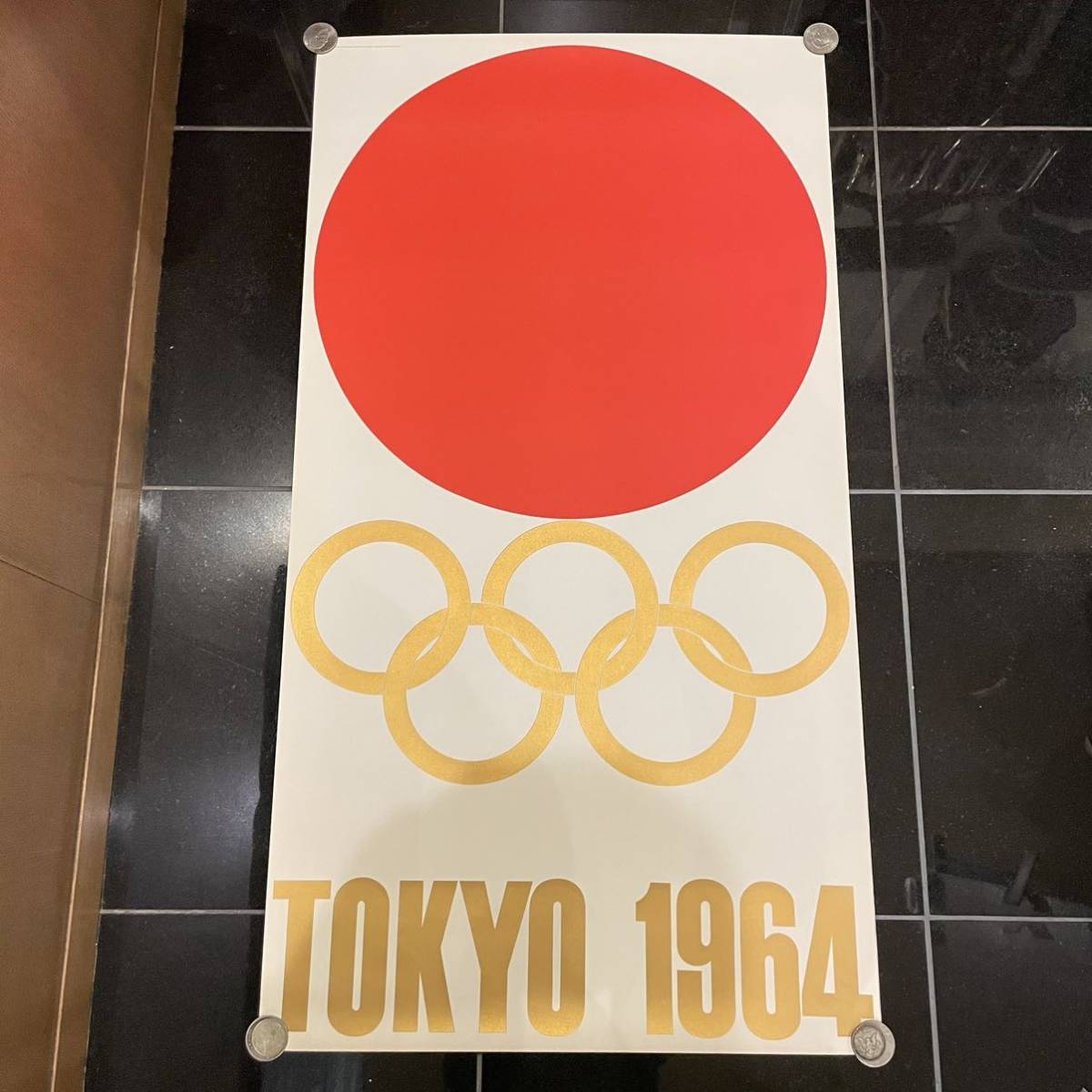 2 美品 当時物 1964年 TOKYO 東京オリンピック 五輪 日の丸 国旗