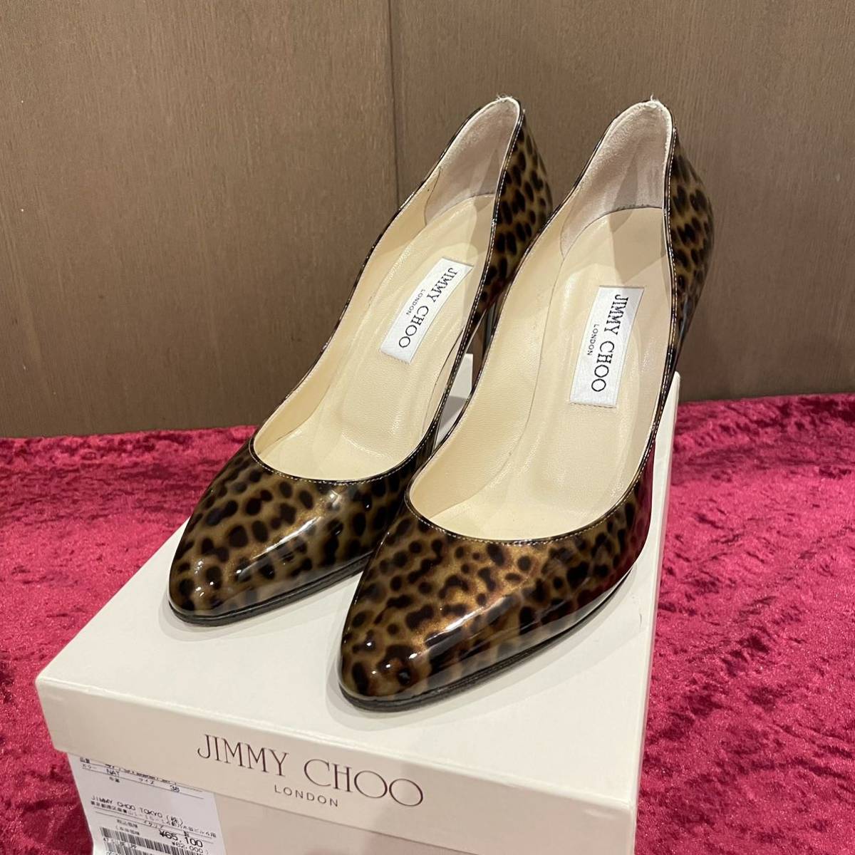 美品 JIMMY CHOO ジミーチュウ レオパード柄 ハイヒール パンプス 靴