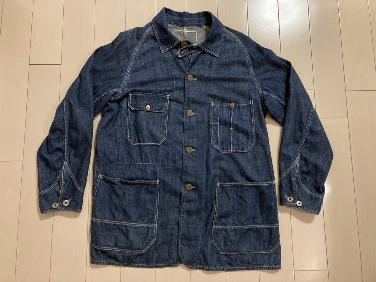  free shipping Warehouse Denim coverall size 38 Work jacket WAREHOUSE month katsura tree . button Vintage reissue 