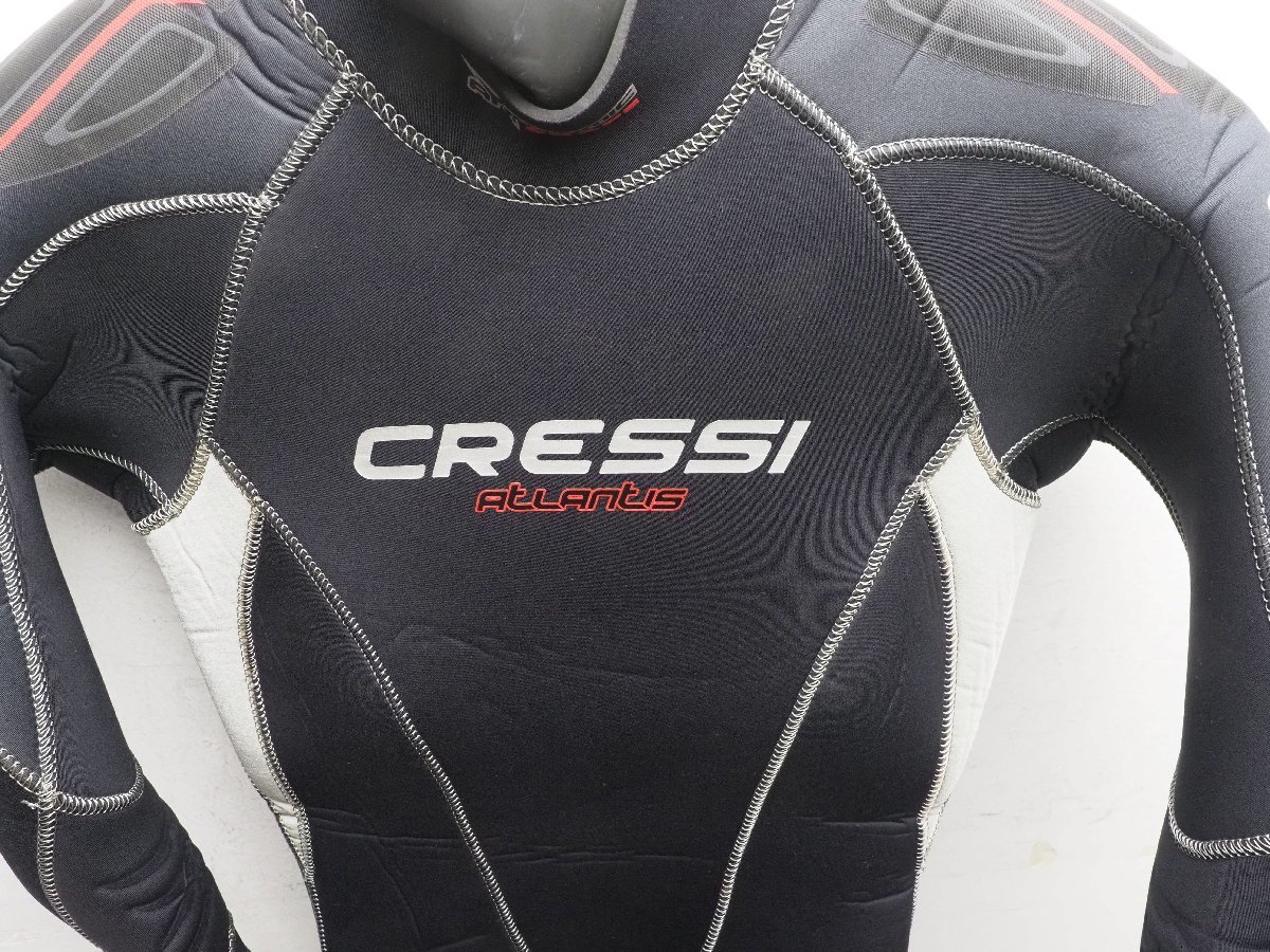 未使用 CRESSI クレッシー 7mm Atlantis セミドライスーツ レディース サイズ:L 平置きサイズ:胸囲40cm腹囲33cm尻囲44cm [N54315]の画像6