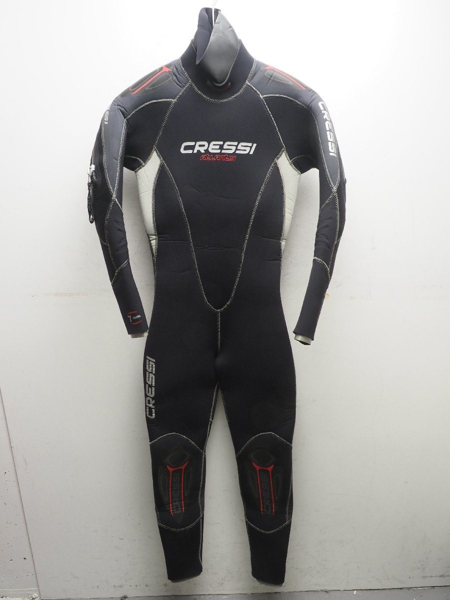 未使用 CRESSI クレッシー 7mm Atlantis セミドライスーツ レディース サイズ:L 平置きサイズ:胸囲40cm腹囲33cm尻囲44cm [N54315]の画像1