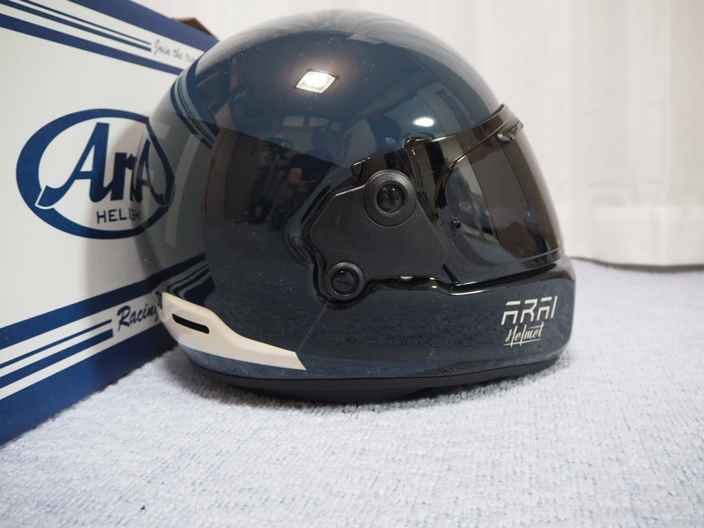 使用極少 アライ Arai フルフェイスヘルメット ラパイドネオ RAPIDE-NEO REACT ナイトブルー XLサイズ (61-62cm)  スモークシールド付｜PayPayフリマ