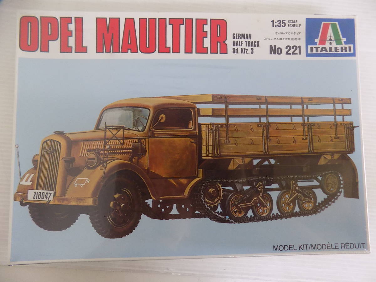 K216[ not yet constructed * storage goods ]1/35ita rely ITALERI plastic model 4 point set (DESERT PATROL*OPEL BLITZ *OPEL MAULTIER*CARGO TRUCK)