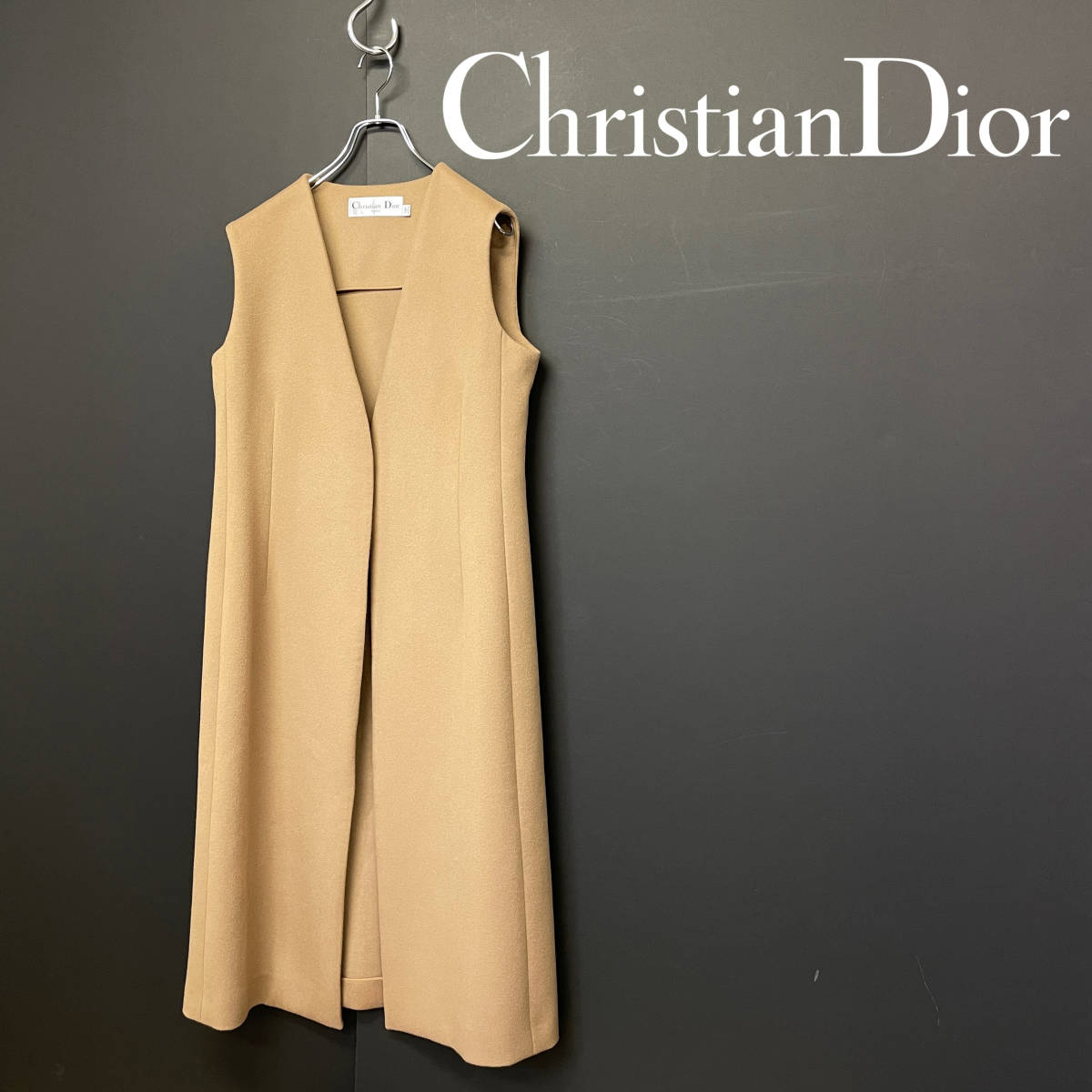 Christian Dior ディオール カシミヤ ノースリーブ コート-