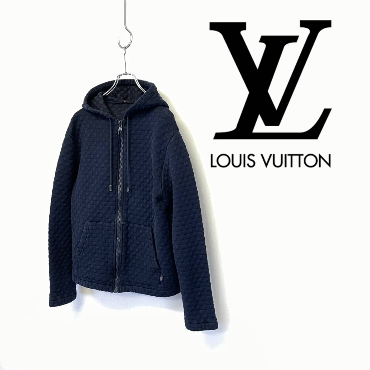 2020AW LOUIS VUITTON ルイヴィトン 3D 立体ダミエ グラフィット パーカー size L RM202M UYN HJY05W　725275