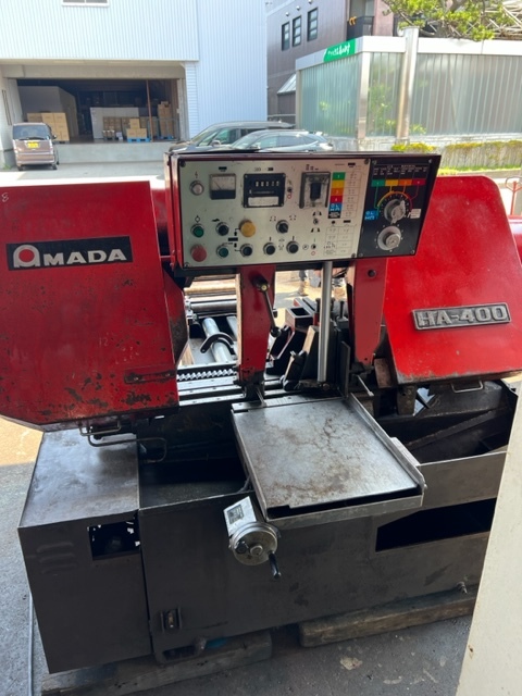 ☆AMADA アマダ バンドソー HA-400 HA400 自動切り 動作OK!☆ ☆AMADA アマダ バンドソー HA-400 HA400 自動切り 動作OK!☆
