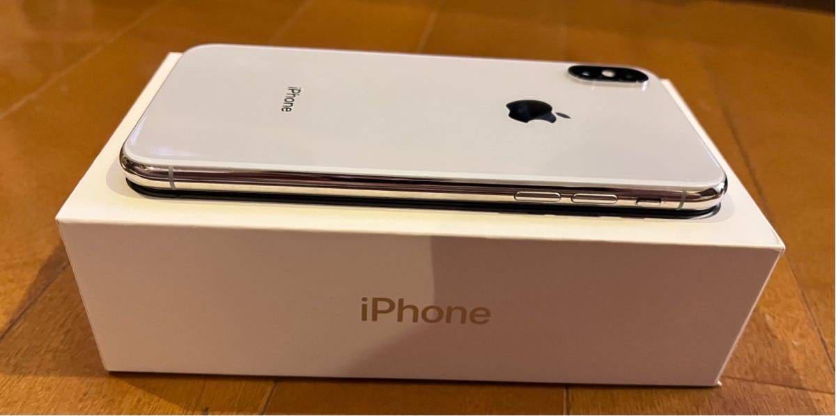 iPhone X シルバー SIMフリー 64GB 難あり 元箱有り 送料無料！(iPhone