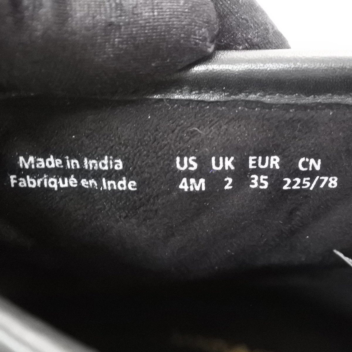  прекрасный товар EMPORIO ARMANI Emporio Armani стеганое полотно ботинки кожа черный чёрный US:4M UK:2 EUR:35 примерно 22.5. женский осень-зима обувь 