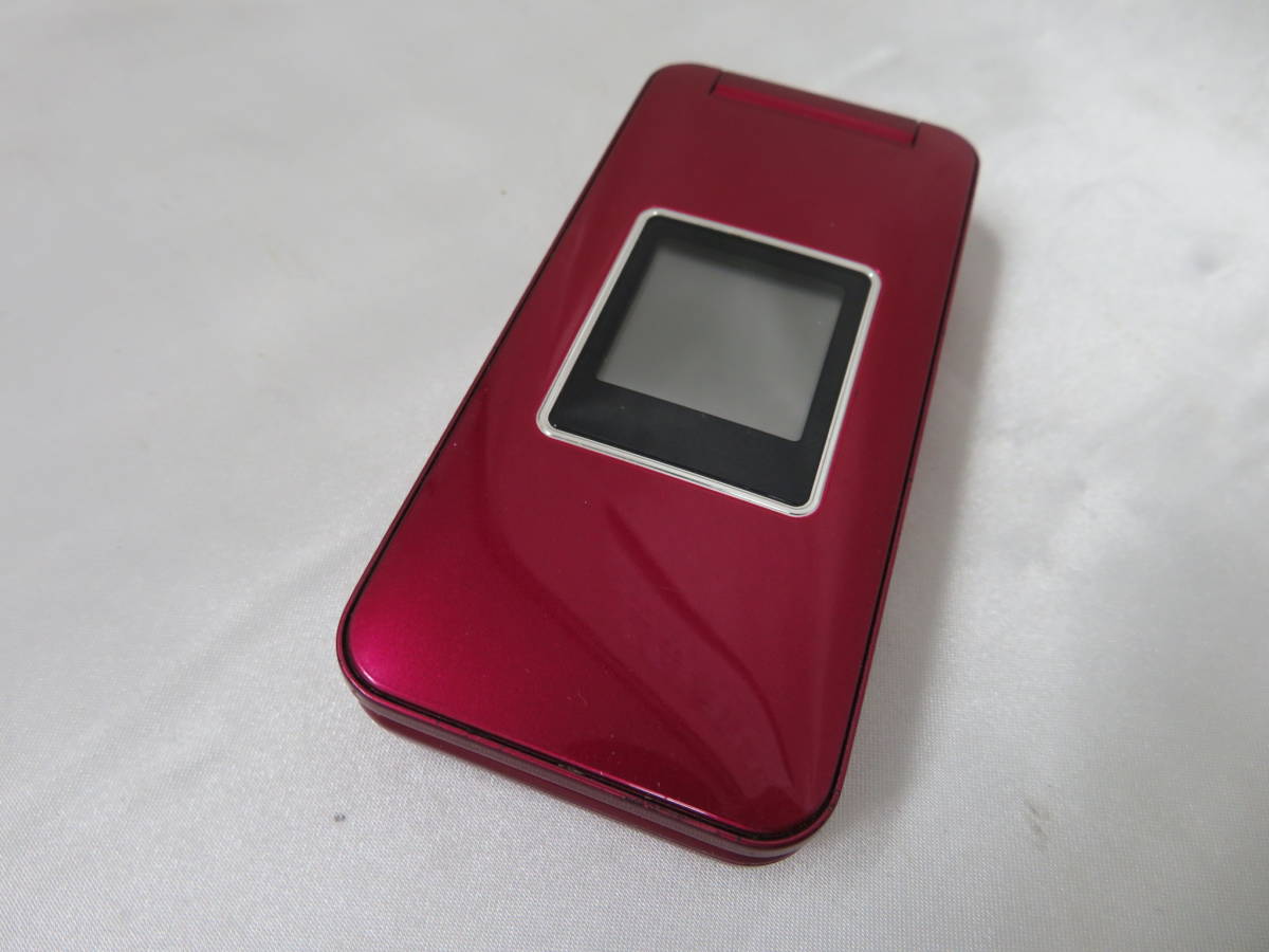 【軟銀】SOFTBANK 008SH一款帶盒裝薄荷的紅色桌面支架 <Br> 【Softbank】ソフトバンク　008SH　ワンレッド　卓上ホルダー付　箱付　美品