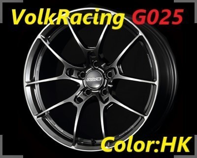 【納期要確認】Volk Racing G025 SIZE:9J-19 +35(F2) PCD:114.3-5H Color:HK ホイール2本セット_画像1