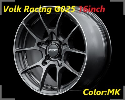 【納期要確認・追加サイズ】Volk Racing G025 SIZE:6.5J-16 +45(F2) PCD:100-4H Color:MK ホイール2本セット_画像1