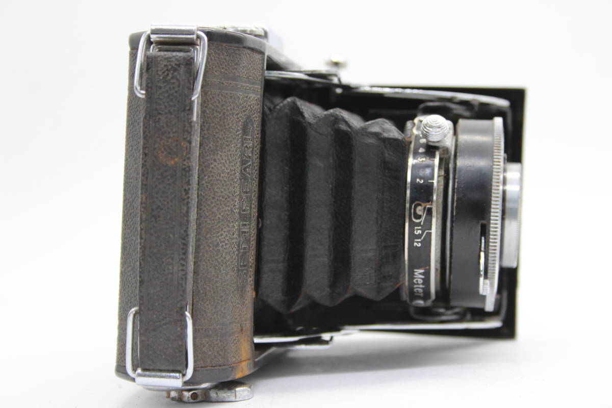 【訳あり品】 小西六 Konishiroku Semi Pearl Hexar 7.5cm F4.5 ケース付き 蛇腹カメラ C7502_画像4