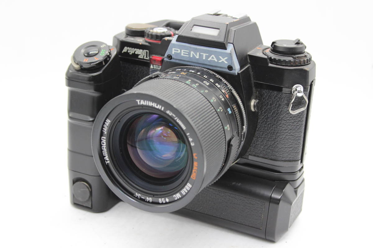 【訳あり品】 ペンタックス Pentax programA ブラックボディ Tamron 35-70mm F3.5 CF Macro Motor Drive A ボディレンズセット C8726_画像1