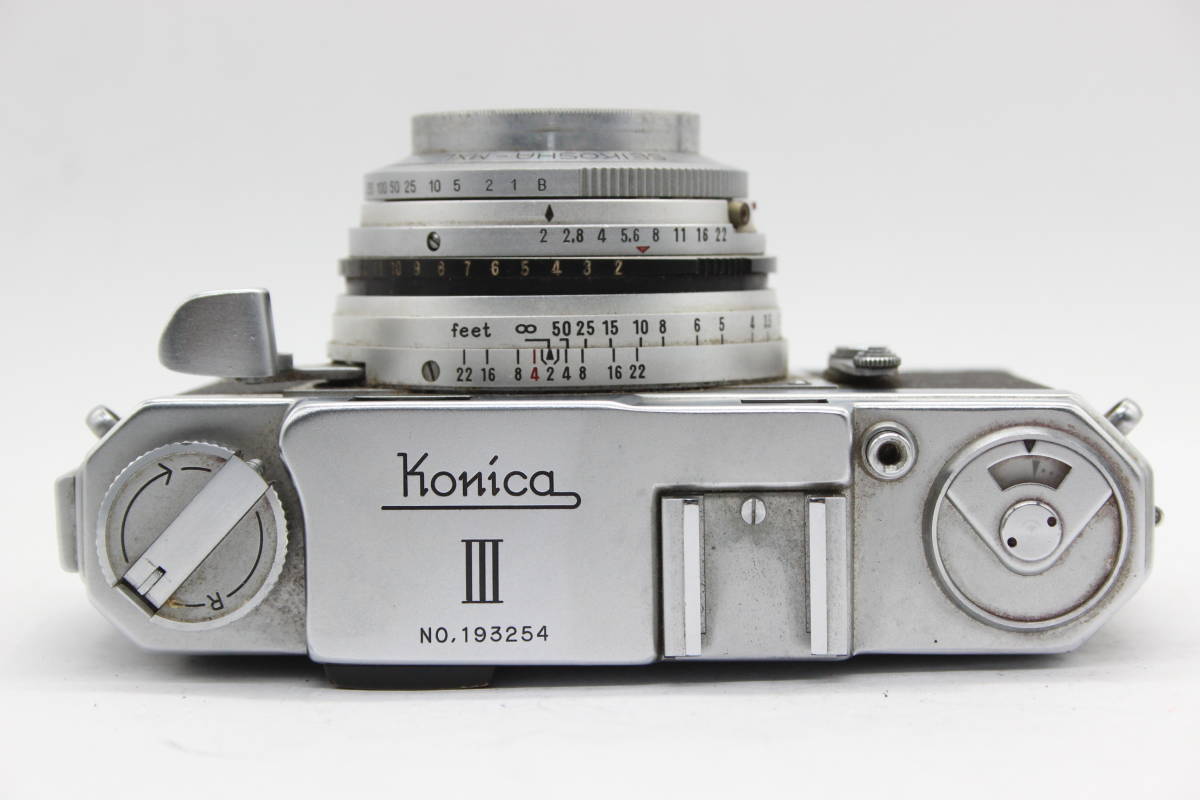【返品保証】 コニカ KONICA III Hexanon 48mm F2 レンジファインダー カメラ C8813_画像6