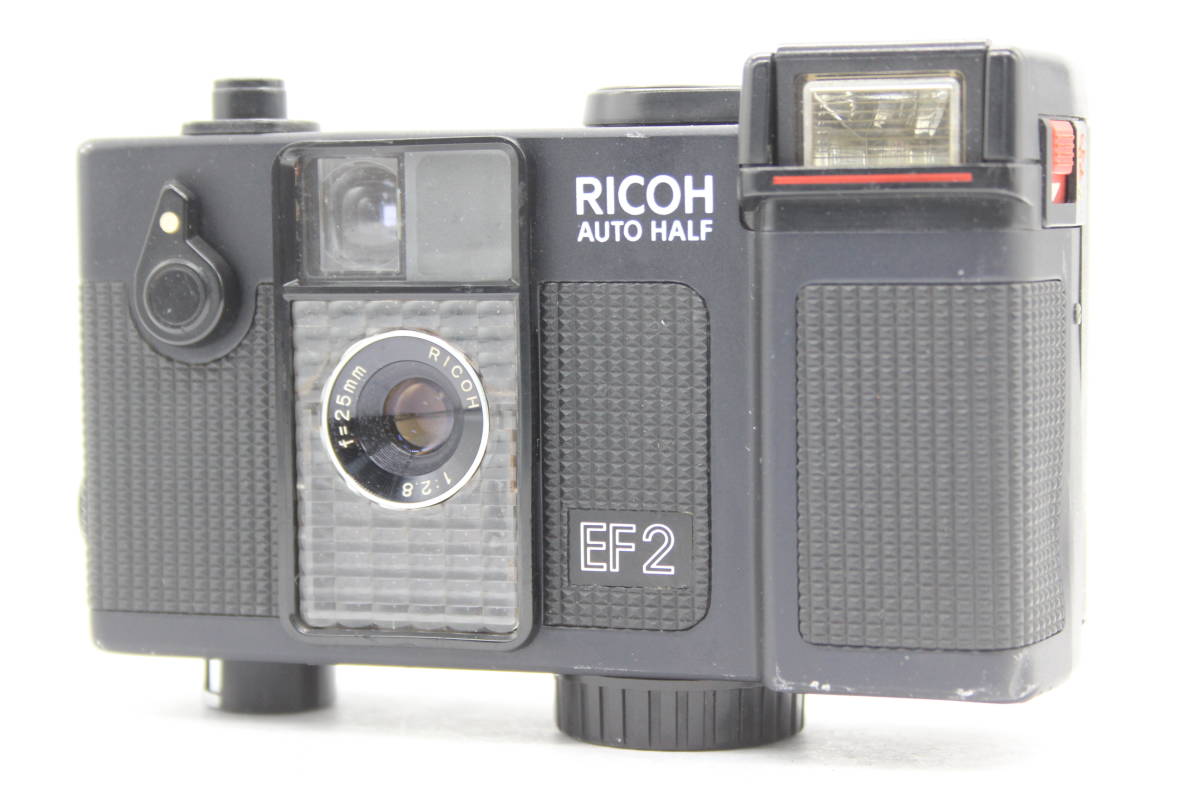 【返品保証】 リコー Ricoh AUTO HALF EF2 ブラック 25mm F2.8 コンパクトカメラ C8842_画像1