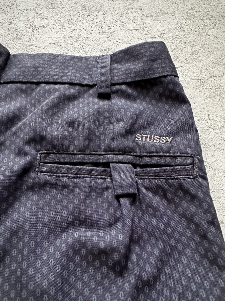 90s-00s USA製 “ STUSSY ” ALL-OVER PATTERN SHORTS OLD VINTAGE アメリカ製 ステューシー 小紋柄 ショートパンツ オールド ビンテージ_画像5
