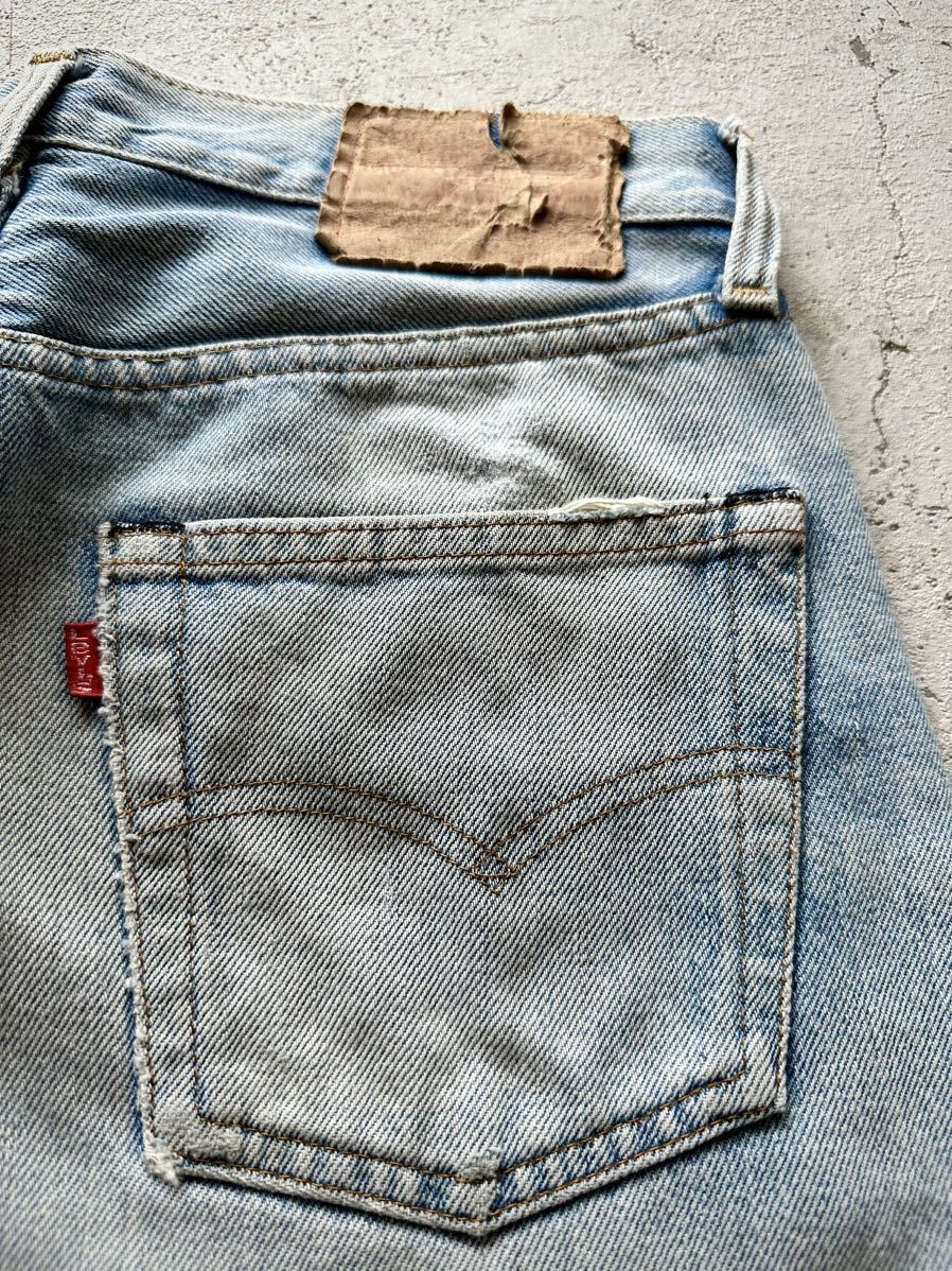 80s USA製 LEVI’S 501 RED-LINE CUT-OFF DENIM OLD VINTAGE アメリカ製 リーバイス 赤耳 カットオフデニム オールド ビンテージ_画像8