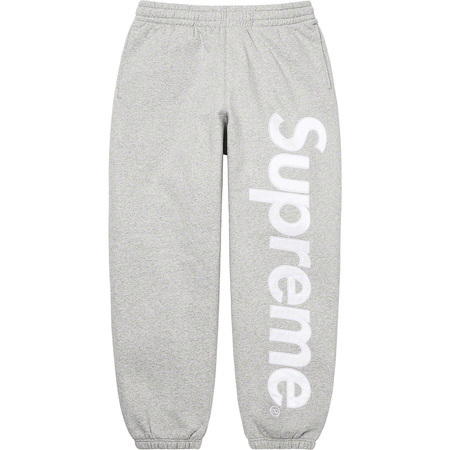 Supreme Satin Applique Sweatpant Heather Grey XL ヘザーグレー 22FW 新品 国内正規品  シュプリーム サテン アップリケ スウェットパンツ