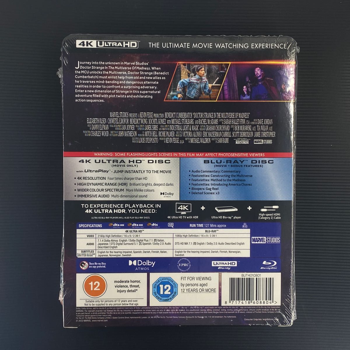 ドクターストレンジ／マルチバースオブマッドネス 4K Ultra HD Blu-ray スチールブック 2枚組　海外版 新品未開封