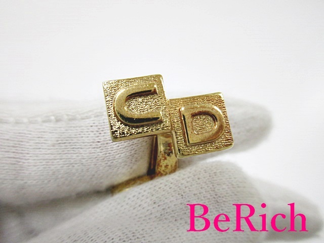  Christian Dior Christian Dior галстук булавка запонки комплект Gold металлизированный булавка для галстука кафф links [ б/у ]ba2373