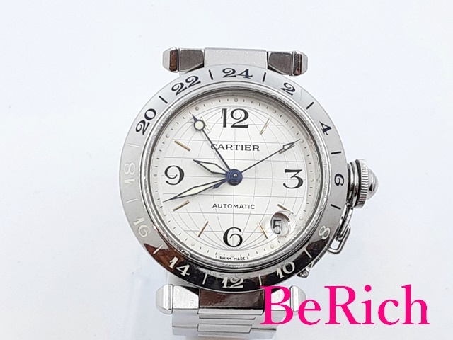 カルティエ パシャC メリディアン GMT ボーイズ 腕時計 W31029M7 100ｍ防水 自動巻き AT 【中古】【送料無料】 bt2596_画像1