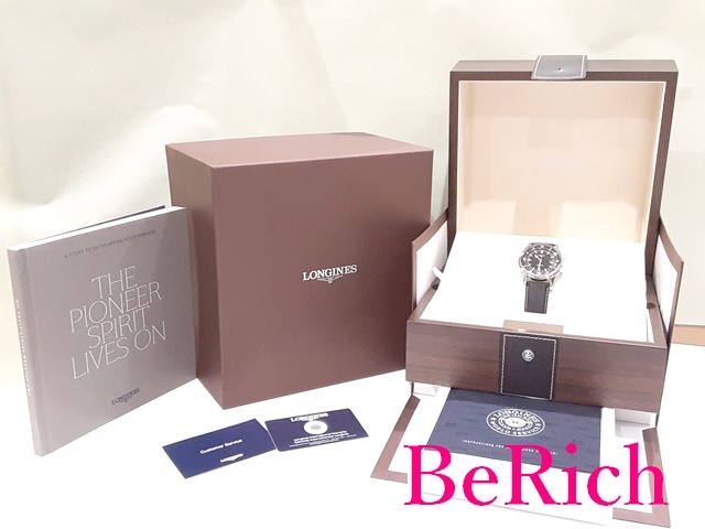  прекрасный товар Longines LONGINES наручные часы Legend дайвер L37744500 самозаводящиеся часы SS кожа breath [ б/у ][ бесплатная доставка ] bt2809