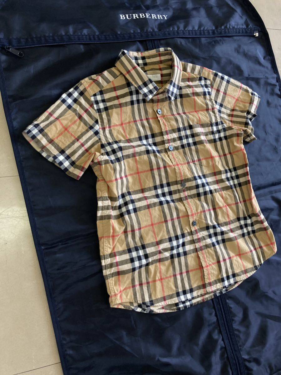 【春夏】BURBERRYCHILDREN バーバリーチルドレン キッズ6Y120 男の子 半袖ポロシャツ ノバチェック_画像1