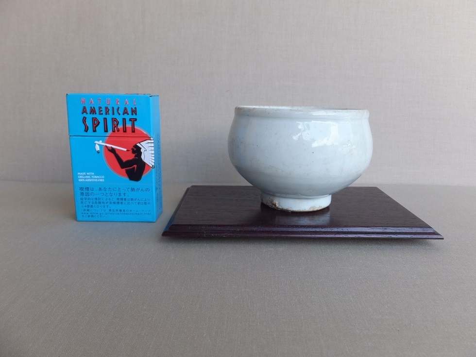 李朝後期/珍しい李朝白磁塩笥(しおげ)茶碗・胴径11㌢・無傷・時代保証