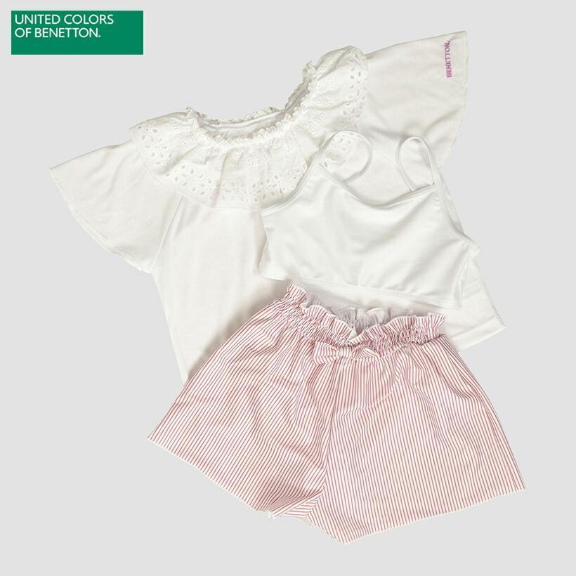  новый товар 130cm BENETTON Benetton Junior купальный костюм девочка девушки separe-tsu3 позиций комплект белый бесплатная доставка анонимность рассылка 