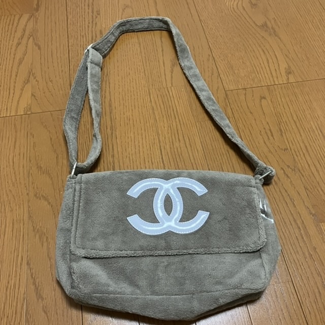 オンライン売上 未使用 保管品 CHANEL シャネル ノベルティ パイル地 ショルダーバッグ ブラウン グレー系 ブランド別 