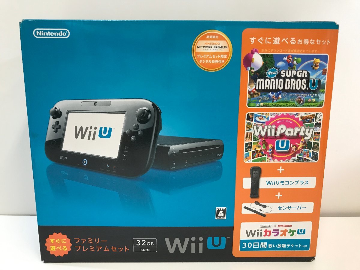 Nintendo WiiU ファミリープレミアムセット 32GB クロ 《内容物美品
