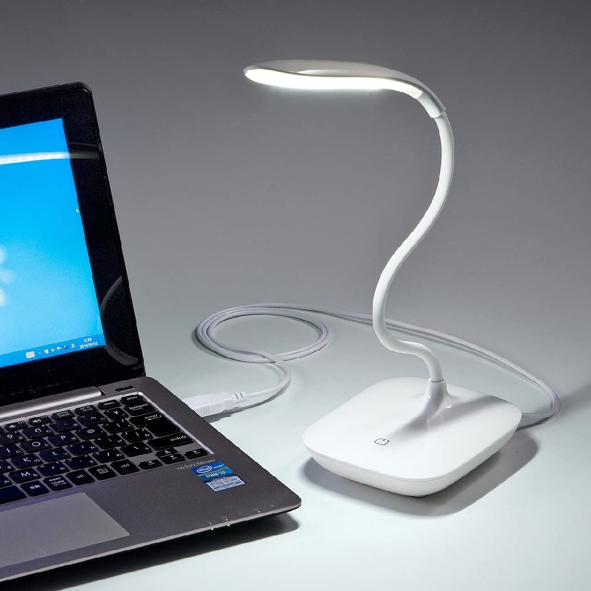 LED ライト スタンド ホワイト タッチ USB-TOY82W 4969887883310 サンワサプライ USB 新品 未開封 電気スタンドの画像2