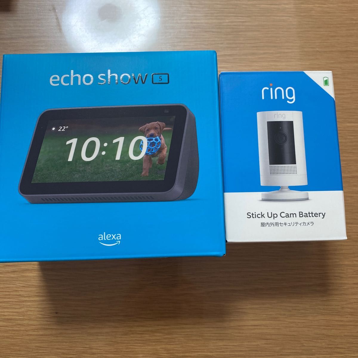 2点セット Ring Stick Up Cam Battery + Echo Show 5 (エコーショー5