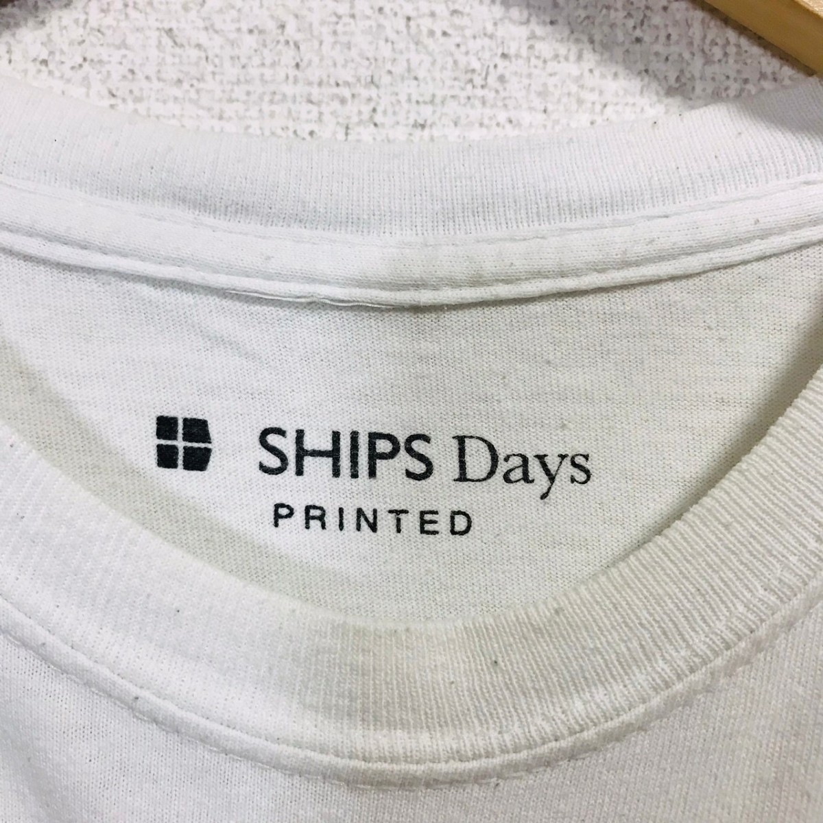 H3769dL SHIPS Days シップス デイズ サイズS 半袖Tシャツ プリントTシャツ ホワイト メンズ 綿100% コットンTシャツ カリフォルニア_画像5