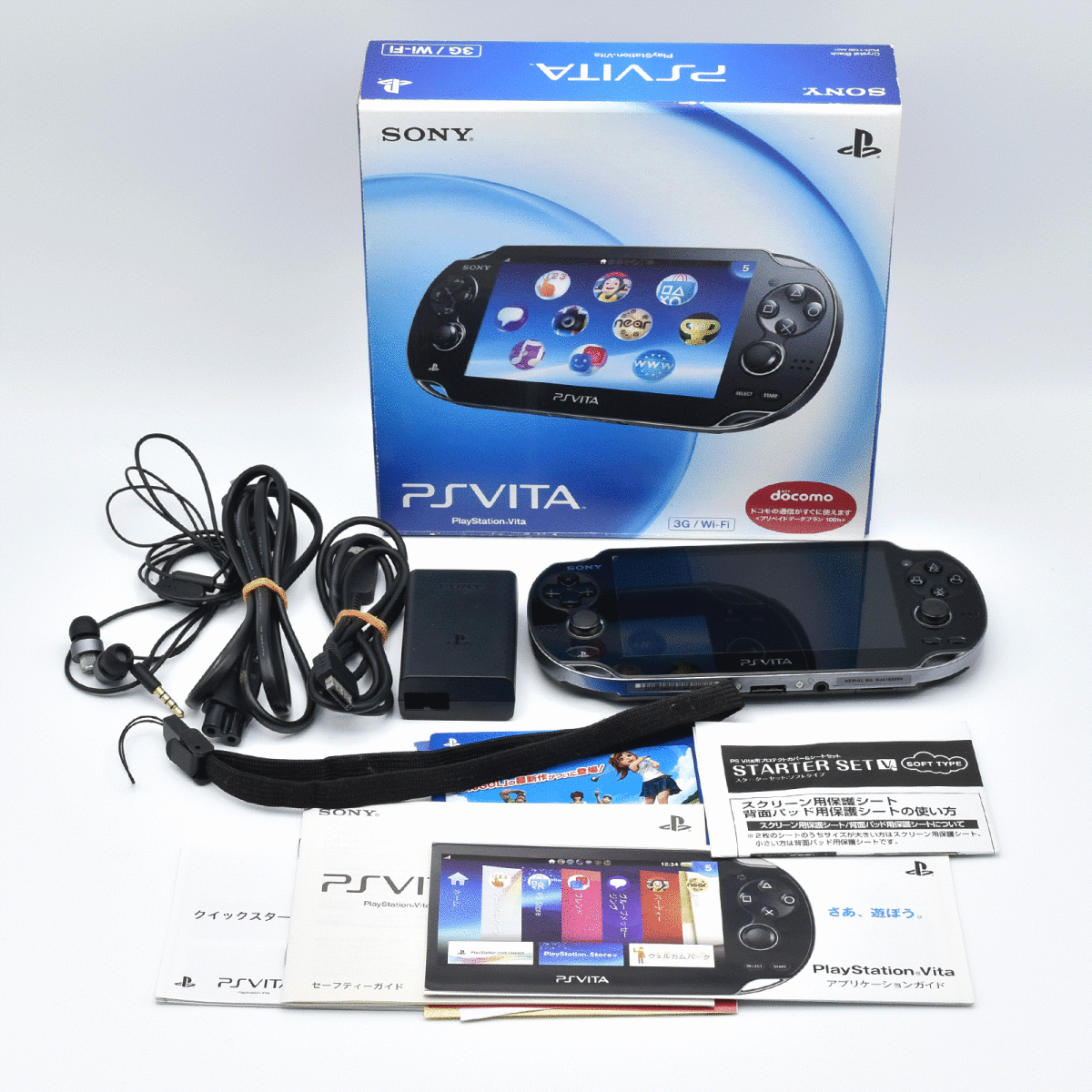 美品 PlayStation Vita プレイステーション ヴィータ 3G/Wi‐Fiモデル 