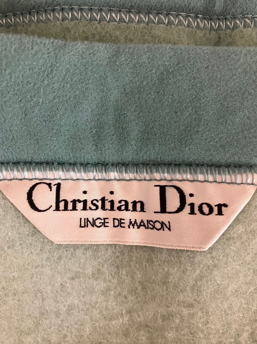 Christian Dior ブランケット 毛布 ライトグリーン 希少 レア Christian Dior ブランケット 毛布 ライトグリーン 希少 レア