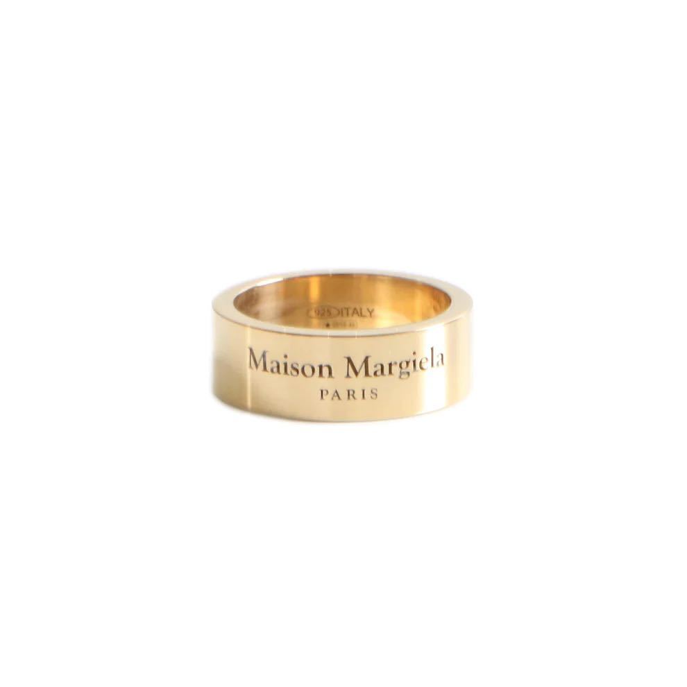 新品 メゾンマルジェラ リング 指輪 ゴールド S925 15号 ブランドロゴ