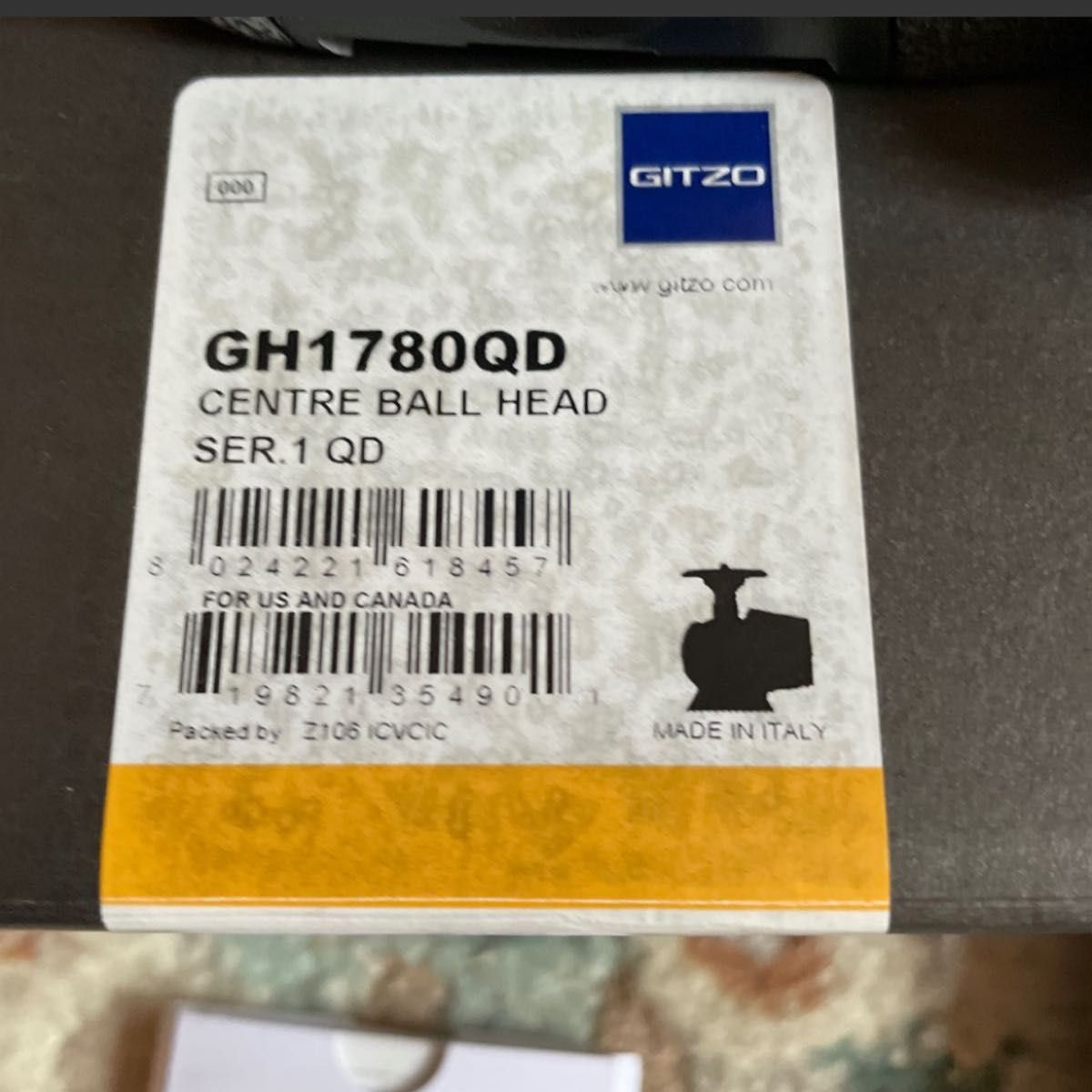 GITZO センターボール雲台1型QD GH1780QD   クイックリリースプレートD GS5370D