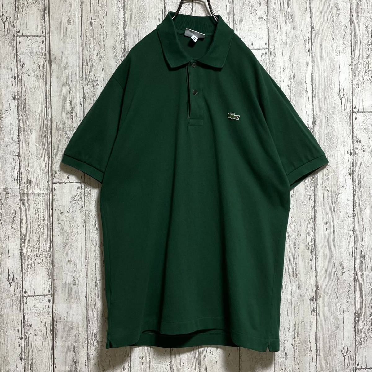 【人気カラー】LACOSTE ラコステ 半袖 ポロシャツ サイズ4 グリーン ワニ 23-158_画像2