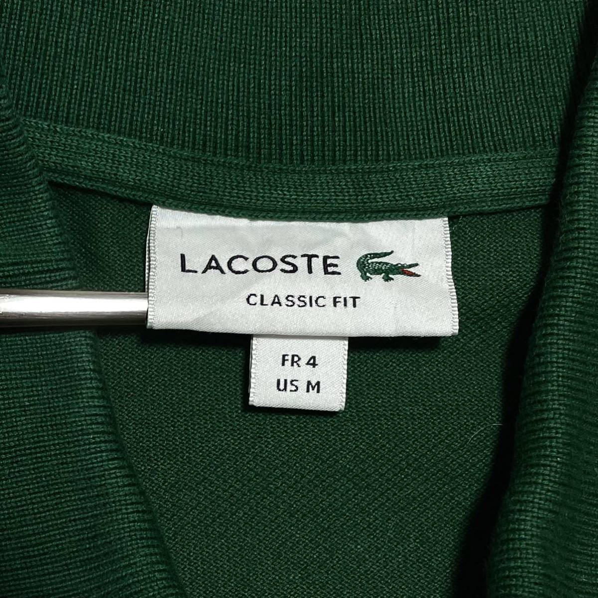 【人気カラー】LACOSTE ラコステ 半袖 ポロシャツ サイズ4 グリーン ワニ 23-158_画像6