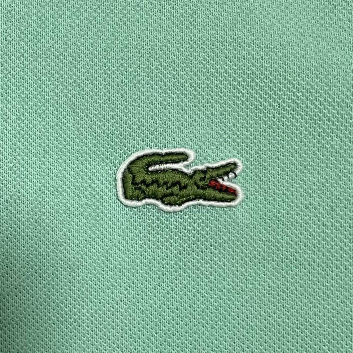 【人気アイテム】LACOSTE ラコステ 半袖 ポロシャツ サイズ5 ミントグリーン ワニ 23-176の画像4