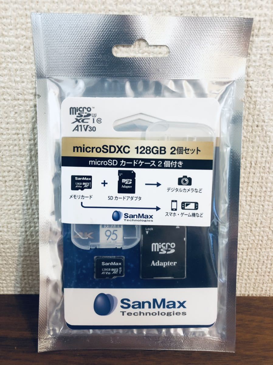  бесплатная доставка *SanMax micro SD карта micro SDXC 128GB 2 шт. комплект SMP128AV2PJ новый товар 