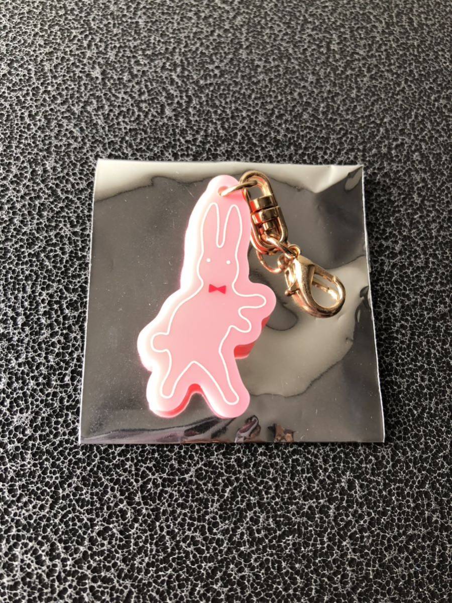 yoru deer month . cat. Dance .. animal Random key holder parts rabbit ... pink acrylic fiber key holder 