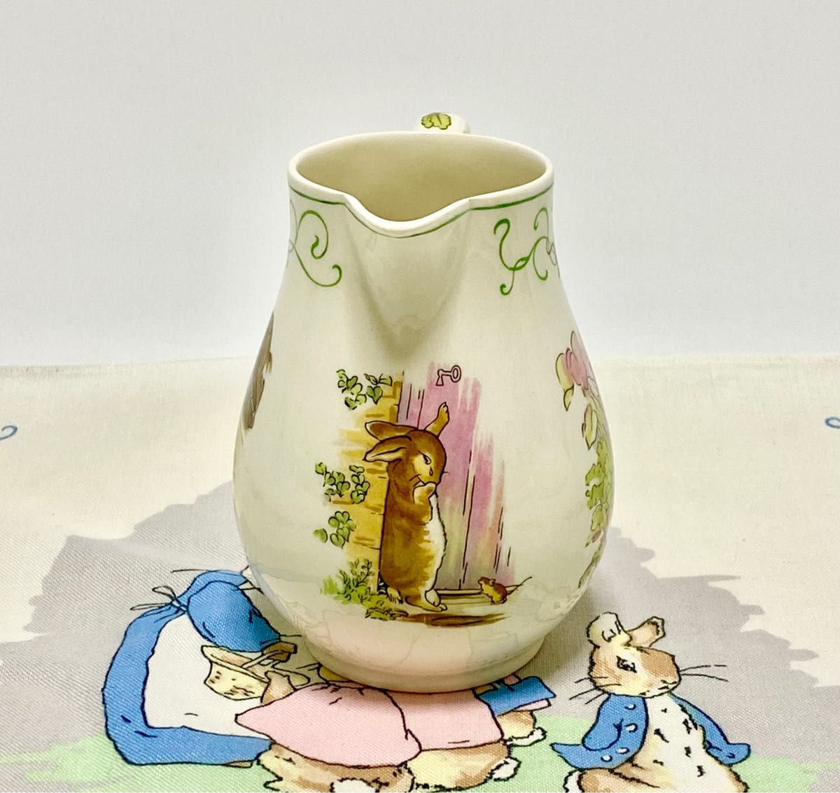再出品☆レア☆ラインあり!グリーンラインCM 6466☆ミルクジャグ