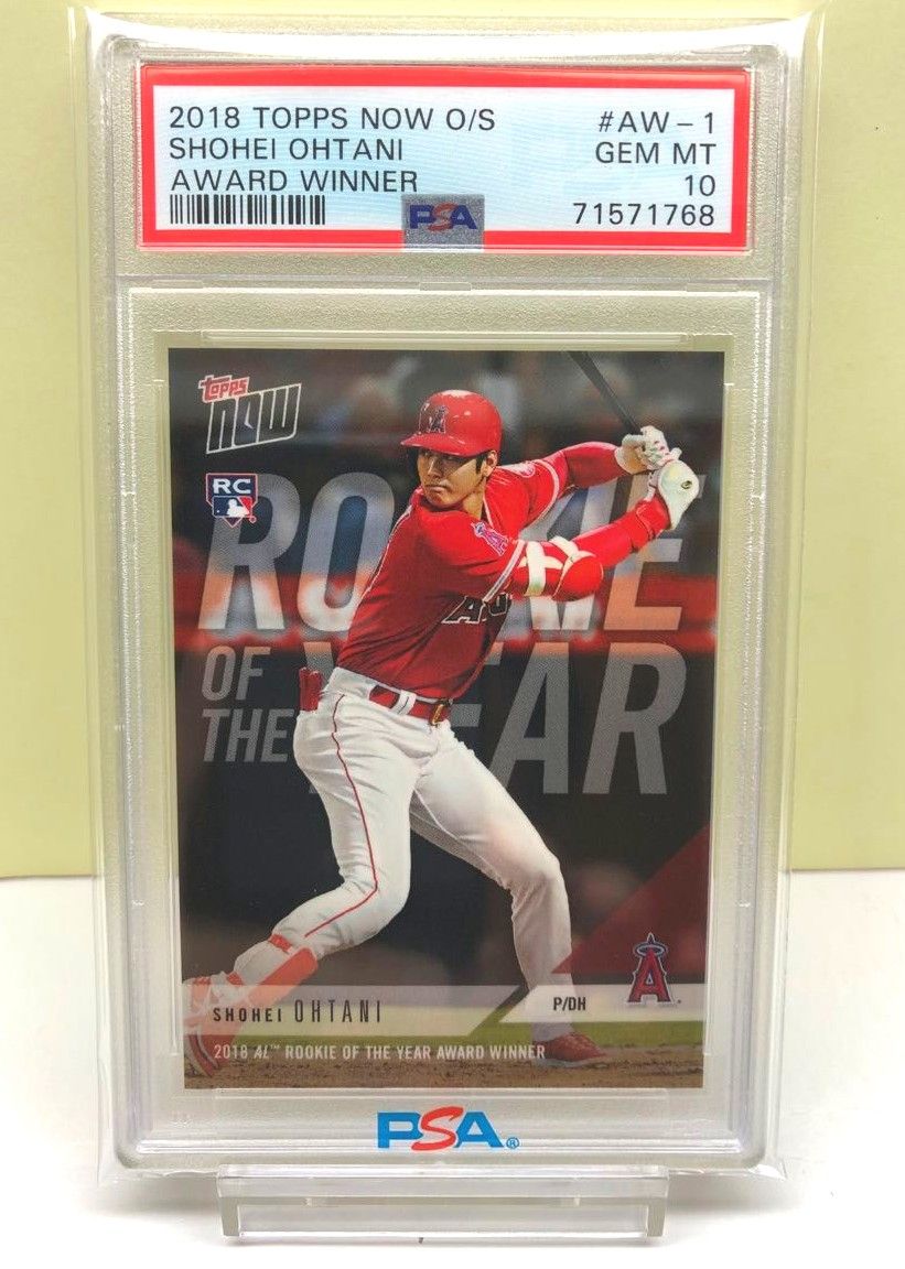 PSA10】大谷翔平 2018 TOPPS NOW 新人賞 新人王 Rookie of the Year RC